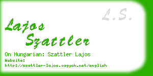 lajos szattler business card